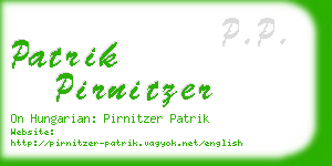 patrik pirnitzer business card